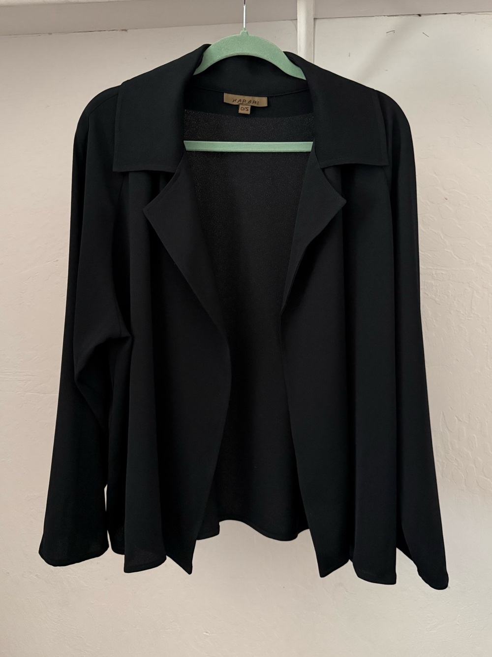 Y2K Harari Black Unconstructed Minimalist Layering Jacket